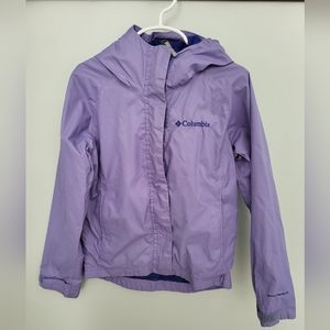 Columbia‎ Omni Shield Girls Hooded Full Zip Jacket XS Light Purple Nylon